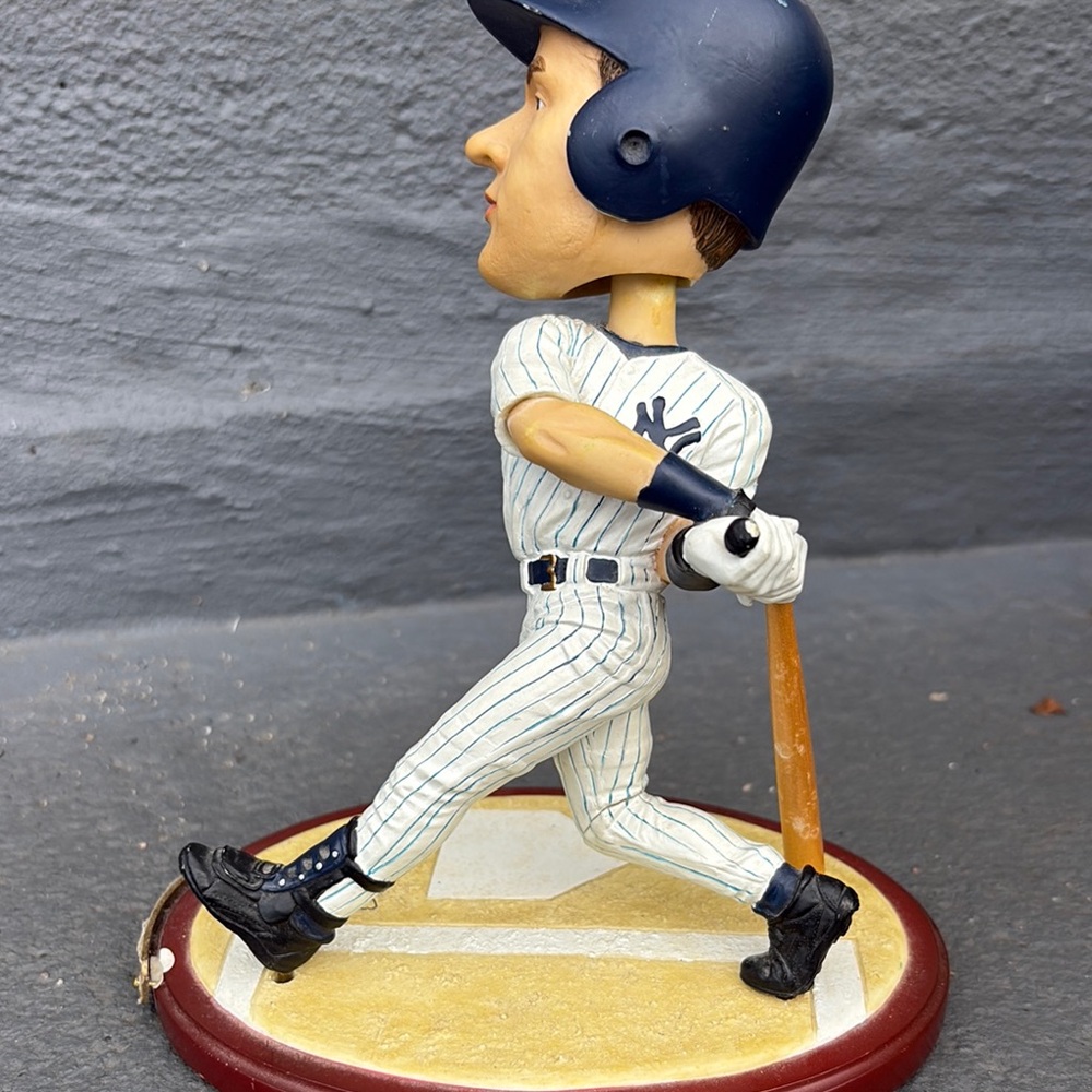 Baseball Player Sculpture in Blue and White